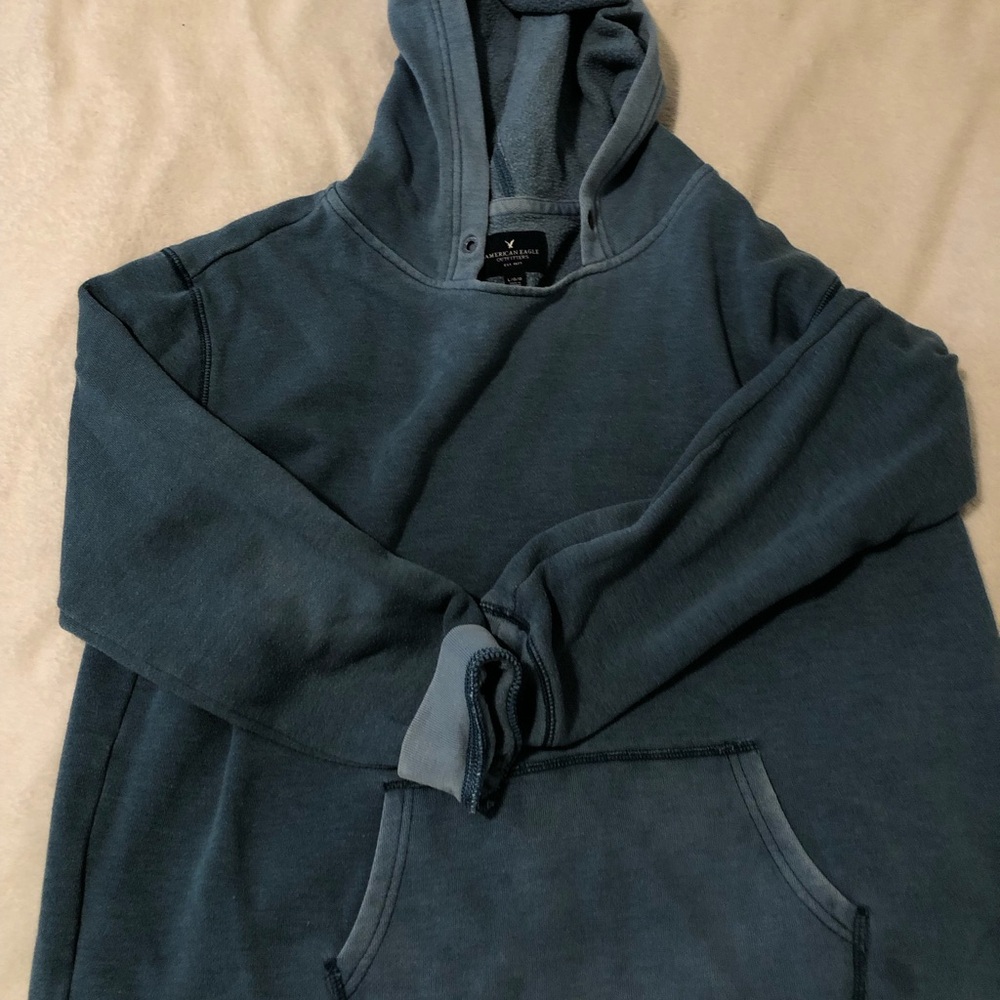 American Eagle Faded Blue Hoodie